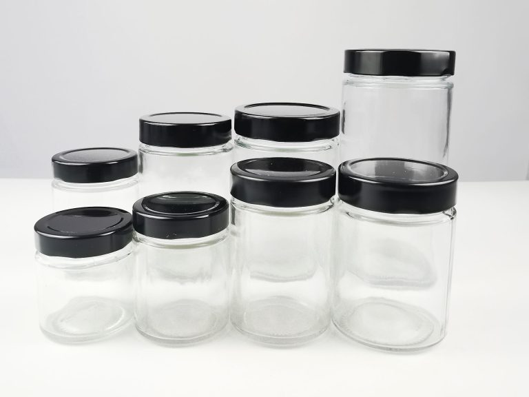 Straight-Jar-with-High-Tin-Lid-(Black-Cap)-1